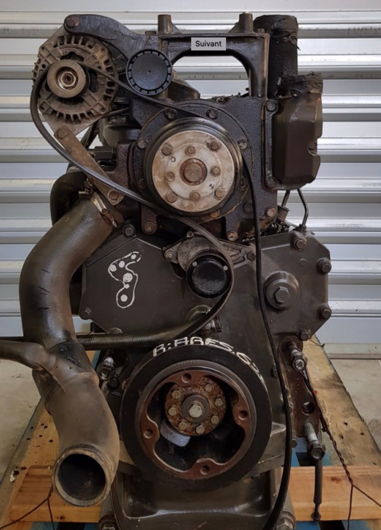 MOTEUR RENAULT ARES 620 TYPE 6068D OCCASION